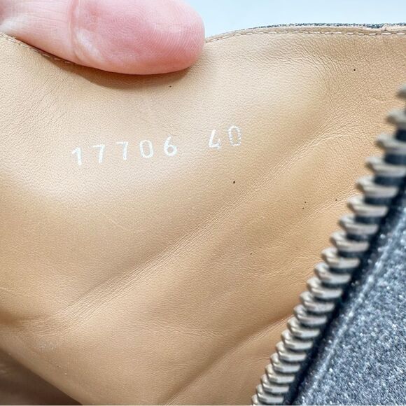 Dries Van Noten Black Glitter Block Heel Side-zip Designer Bootie Boots Sz 9.5 - Picture 10 of 15